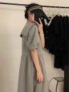 aboutmoon Korean-style shirt collar simple and elegant dress in stock Specification image